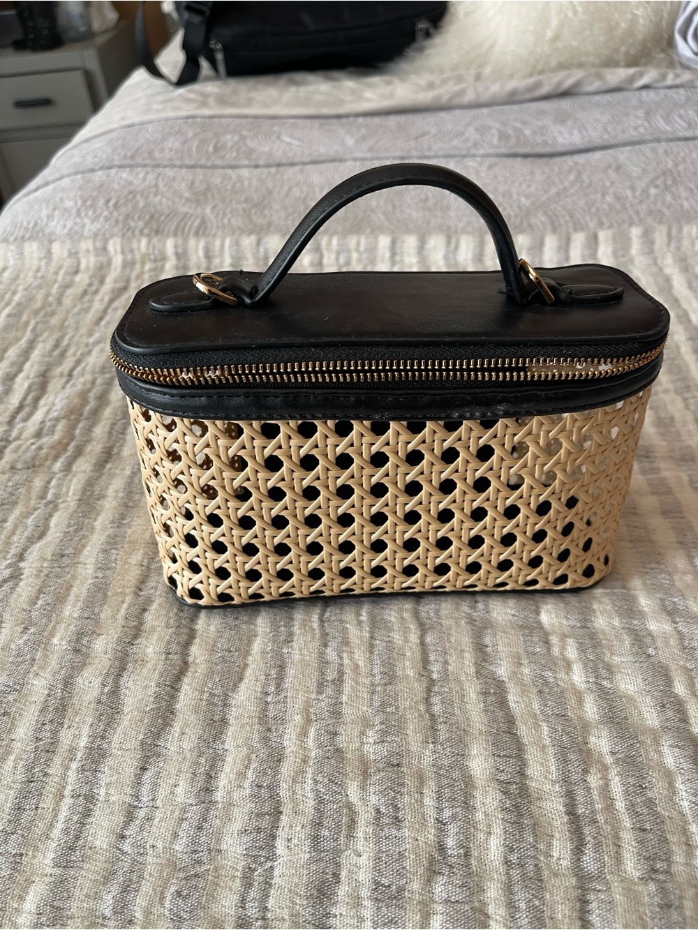 Target A New Day Rattan Purse Clutch Tote Mini Baby Bag Cosmetic Makeup Case